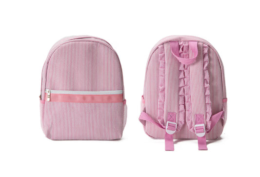 Pink Seersucker Baby/Toddler Backpack