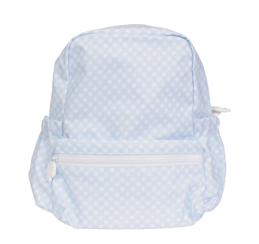 Light Blue Gingham Backback