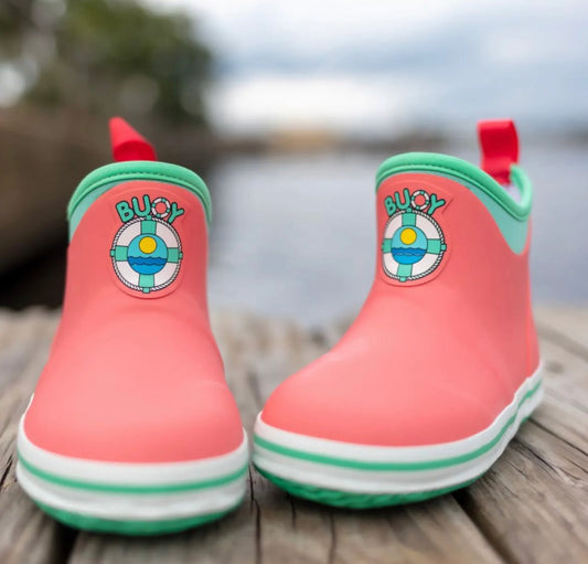 Coral rubber boots